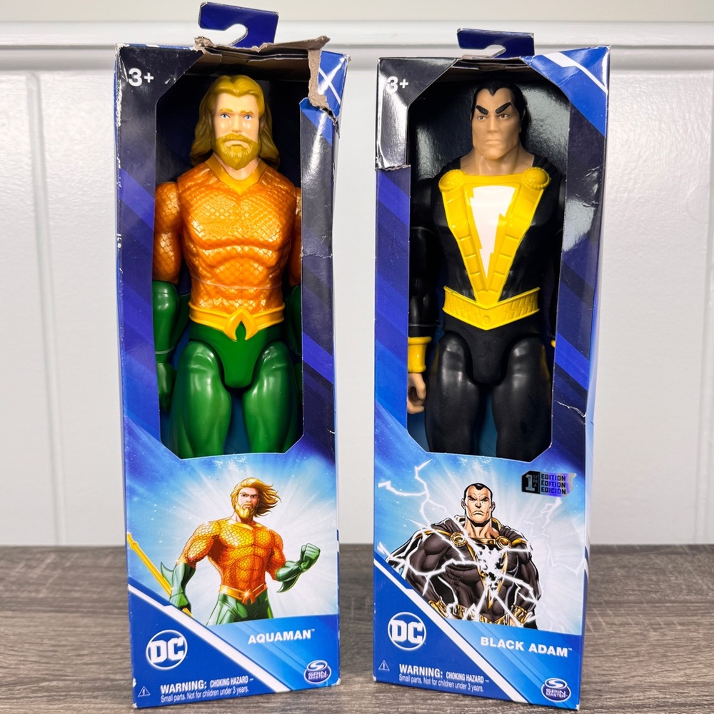 NEW DC Comics Aquaman and Black Adam Action Figures
